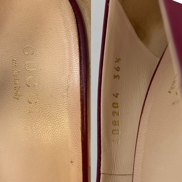 Authentic Gucci Gisele Leather Horse Bit Pumps Hollywood Nib Heels 36.5 - Picture 11 of 13